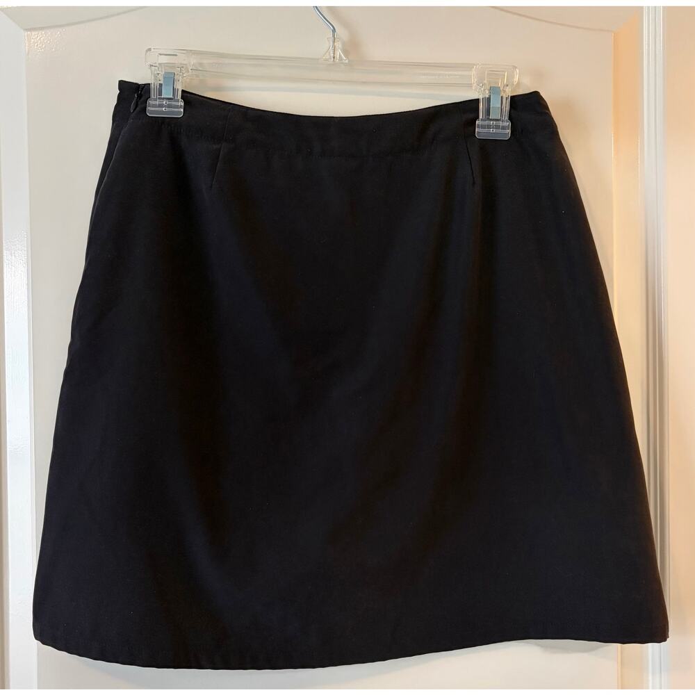 Patagonia Dunway Mini Skort With Side Zipper Slits Zip Media Pocket Black Size 6